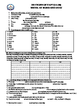 Đề cương ôn tập Tiếng anh lớp 7 - Năm học 2015-2016